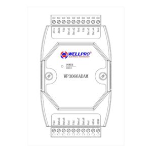 WellPro WP3066ADAM ตำแหน่งขั้วต่อ อินพุต DS18B20 8 ช่อง