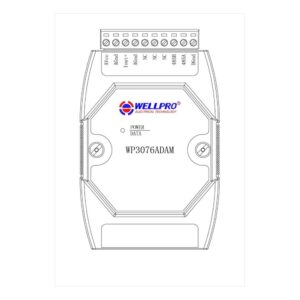 WellPro WP3076ADAM ตำแหน่งขั้วต่อ เอาต์พุต 0/4-20mA