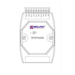 WellPro WP3078ADAM ตำแหน่งขั้วต่อ เอาต์พุต 4-20mA 3 ช่อง