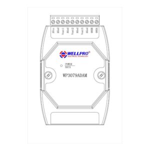 WellPro WP3079ADAM ตำแหน่งขั้วต่อ เอาต์พุต 0-10V 3 ช่อง
