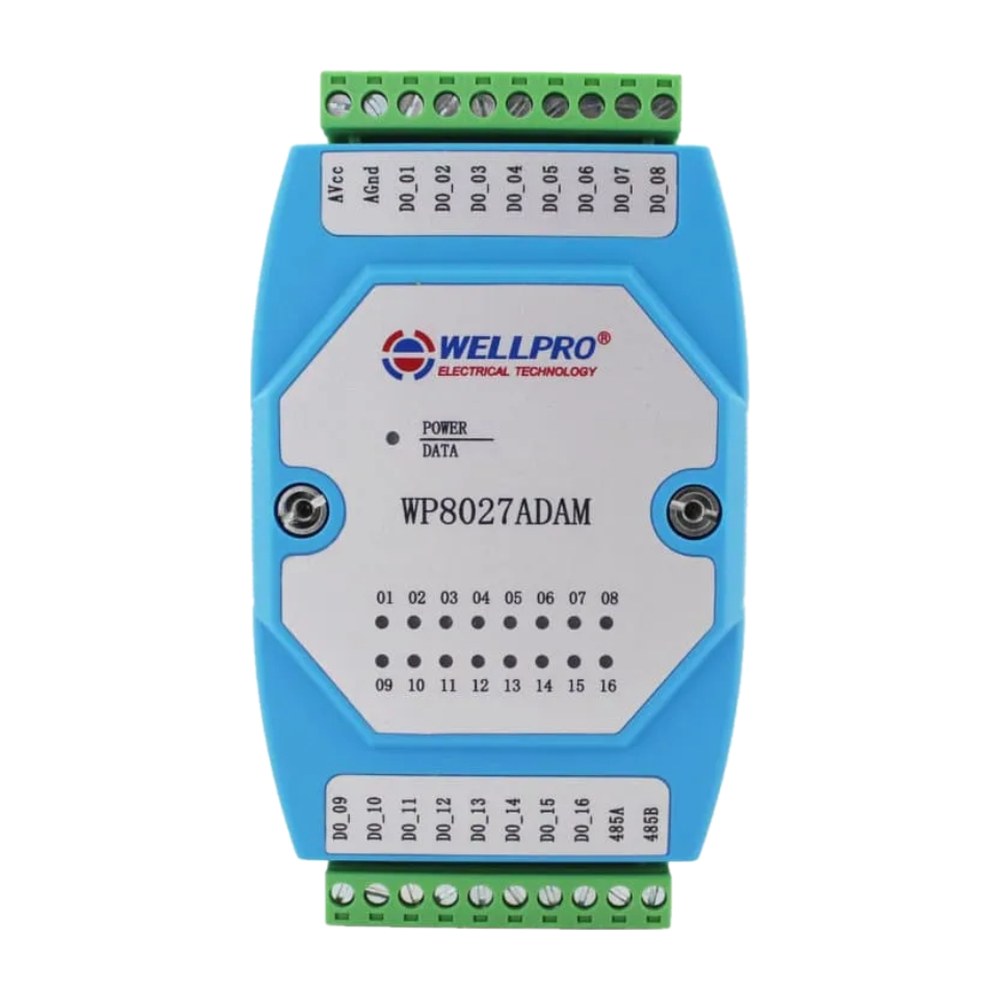 WellPro WP8027ADAM โมดูลดิจิทัลเอาต์พุต 16 ช่อง RS485 Modbus